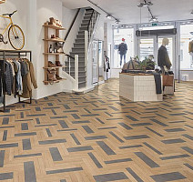 Forbo Modul'up Compact Wood 9201UP43C light hybrid wood concrete фото 2 | FLOORDEALER